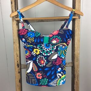 Boden Floral Tankini Swim Top